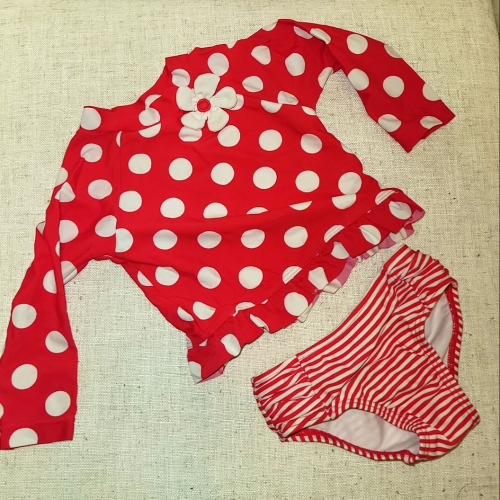 Little Me long sleeve 2 pieces bathingsuit 6-9months
